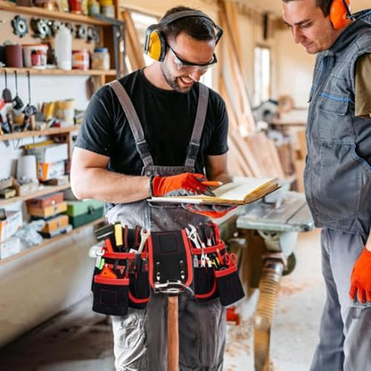 Tool Belt with 27 Pockets and 3 Magnetic Zones, Freely-Combinable Toolbelt - Image 2