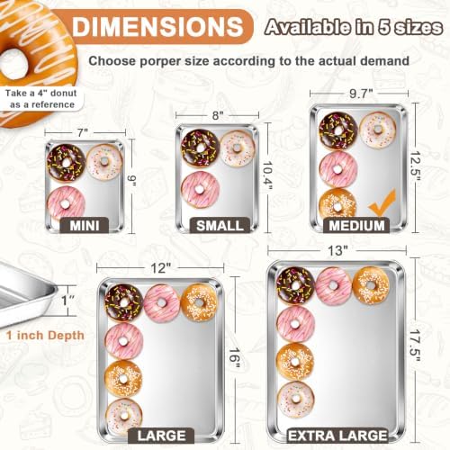 12.5" Baking Sheet Pan, Joyfair Stainless Steel Toaster Oven Trays - Image 7