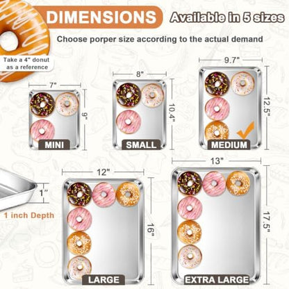 12.5" Baking Sheet Pan, Joyfair Stainless Steel Toaster Oven Trays - Image 7