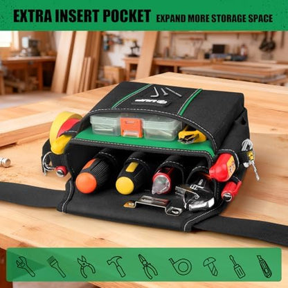 UUP Tool Belt for Men, 10 Pockets Magnetic Tool Pouch Heavy Duty Toolbelt - Image 5
