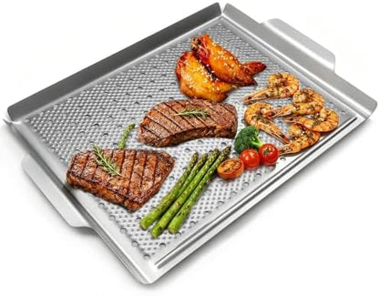 Non-Stick Grill Topper Pan, Carbon Steel Tray by KOFEBE