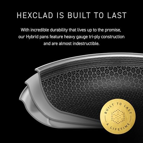 HexClad 13" Hybrid Nonstick Griddle Pan, Dishwasher and Oven Safe - Image 5