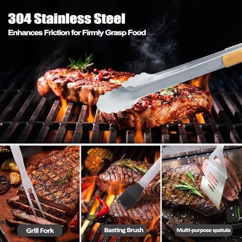 Pop Pop Gifts from Grandkids, Christmas Pop Pop Gifts Heavy Duty Wooden BBQ - Image 5