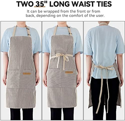 NLUS 2 Pack Cooking Aprons for Women - Image 4