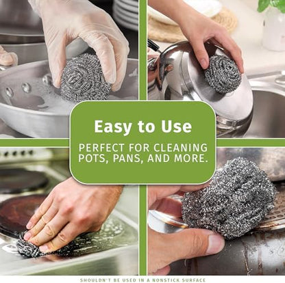 VELORA Stainless Steel Cleaner Scouring Pads - Image 2