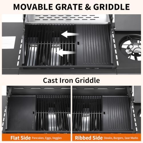 3 Burner Gas Griddle & Grill Combo - Image 4