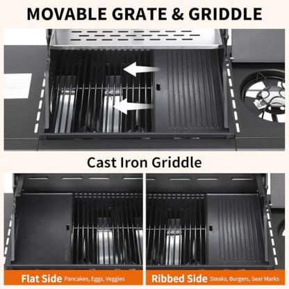 3 Burner Gas Griddle & Grill Combo - Image 4
