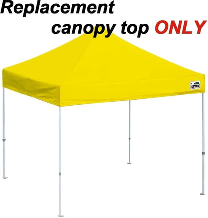 Eurmax USA New 10x10 Pop Up Canopy Replacement Canopy Tent Top Cover, Instant Canopy Top Cover ONLY, Choose 30 Colors,Bonus 4PC Pack Weight Bag (Yellow)
