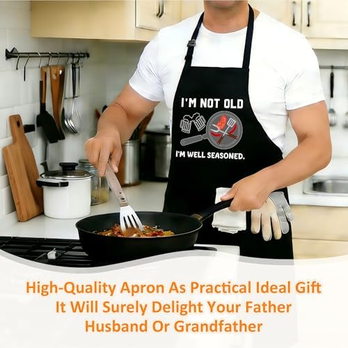 Funny Aprons For Men, Father's Fathers Day Kitchen Gifts For Dad Father Daddy - Image 6