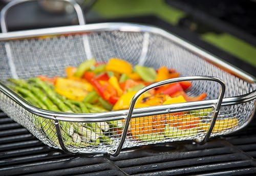 TableCraft BBQ Rectangular Grilling Basket - Image 2
