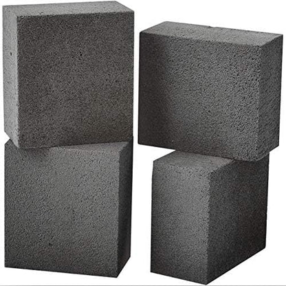 Heavy Duty, Non-Toxic Black Grill Brick Cleaner 4 Pack Reusable Chemical Free by FoodRestaurantSupplies