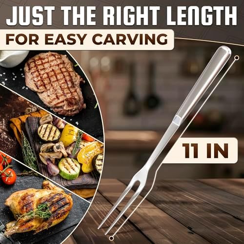 Meat Fork 2 Prongs, 11 In, 430 Stainless Steel, - Image 2