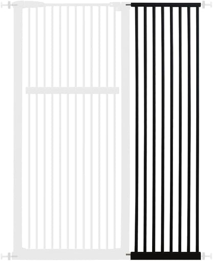 Lumizone Extra Tall Pet Gate 55.12" High Pressure Mounted 16.73" Wide Extension kit 1.37" Gap (16.73" W, Black)