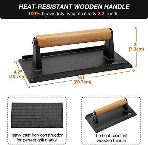 Stanbroil Melting Dome & Grill Press Kit Stainless Steel Basting Cover - Image 3