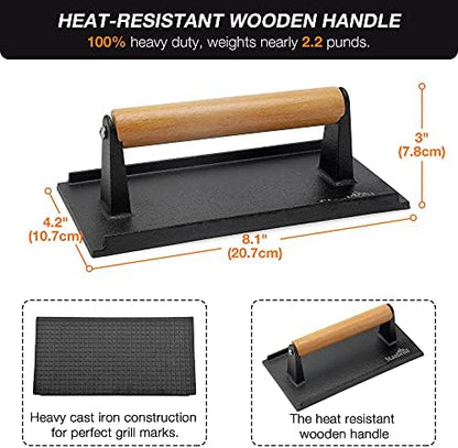 Stanbroil Melting Dome & Grill Press Kit Stainless Steel Basting Cover - Image 3