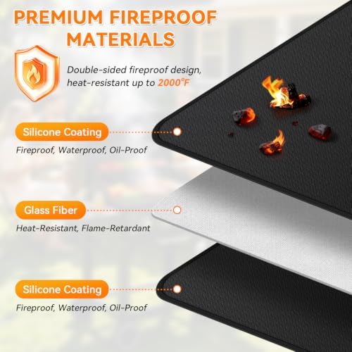 48 x 30 Inch Under Grill Mats for Blackstone Griddle Deck Protector - Image 3