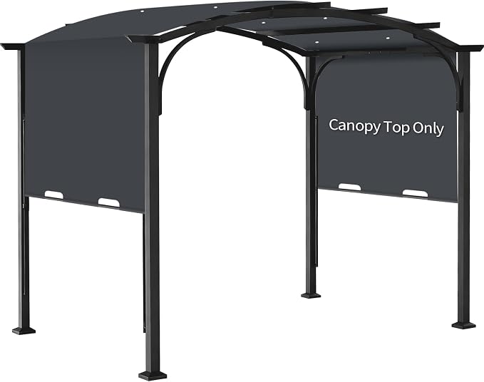 slashome 200 x 103 Pergola Replacement Canopy, Fits L-PG152PST-B, Dark Gray | by SLASHOME