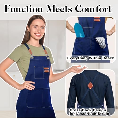 Chef Cotton Canvas Apron for Men Women - Image 3