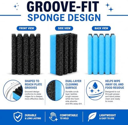 4PCS Grill Cleaning Sponge + 2PCS Scraper - Image 4