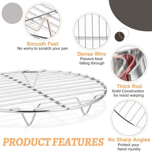 P&P CHEF Round Cooking Rack, Cooling Rack - Image 4