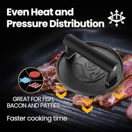 Gourmet Easy Cast Iron Smash Burger Press - Image 3