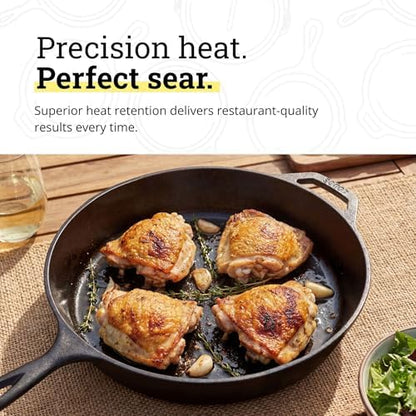 Lodge Pre-Seasoned Cast Iron Skillet, Easy-Grip Handle, 15 Inches - Image 6