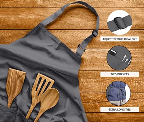 Utopia Kitchen Bib Aprons 2 Pack Adjustable - Image 4