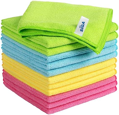 MR.SIGA Microfiber Cleaning Cloths, Streak Free Microfiber Towels, 12 Pack by MRSIGA