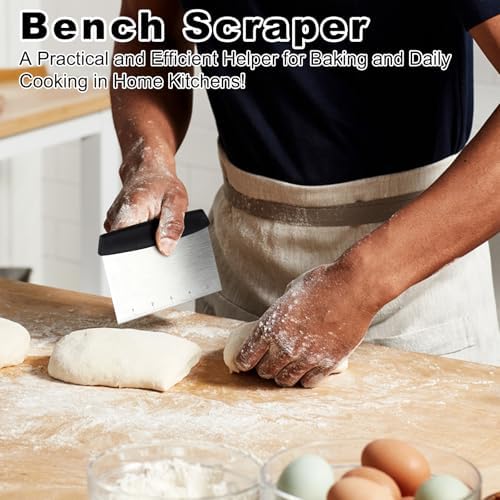 Bench Scraper, Dough Scraper, Premium Stainless Steel Dough Cutter - Image 7