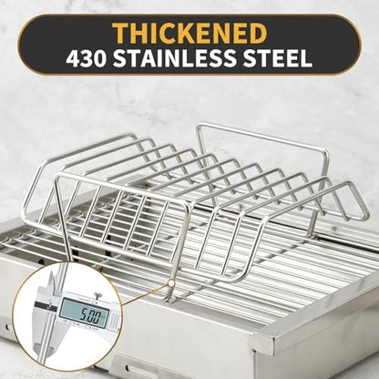 Multi-Purpose Grilling Rack, Rib Rack, V-Rack - Image 6