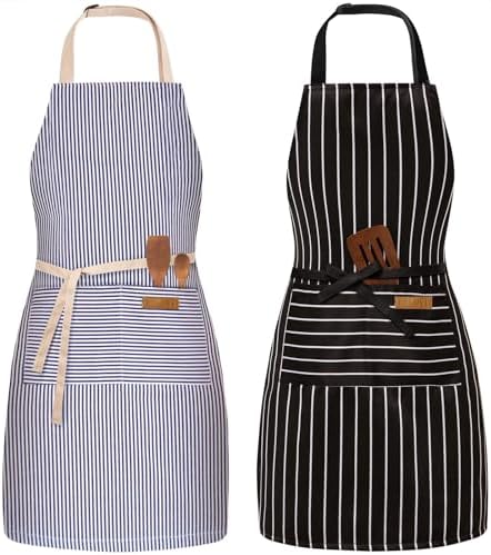 BeLuyi 2 Pack Adjustable Bib Apron by BELUYI