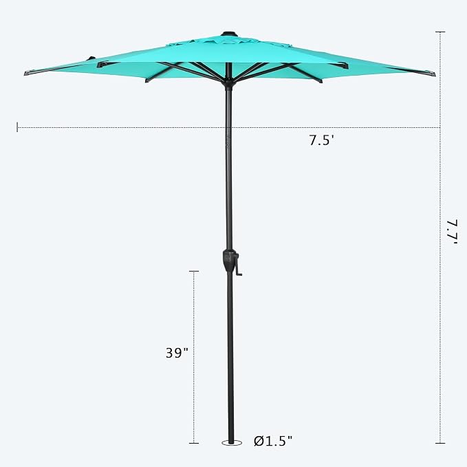 Abba Patio 7.5FT Lyon Outdoor Patio Umbrella Outdoor Table Umbrella - Image 7