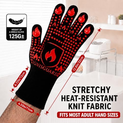 BBQ & Grill Gloves, Heat Resistant Oven Mitts - Image 2