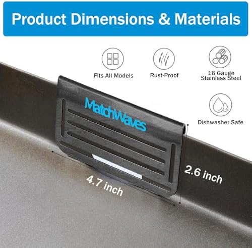 Grease Gate Blocker for Blackstone Griddle, Mesh Screen for Blocking Food from - Image 3