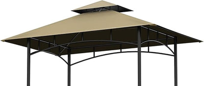 Grill Gazebo Canopy Replacement, 5 x 8 Ft, Khaki | Only Fits Model L-GG001PST-F by OIPUNSHLE