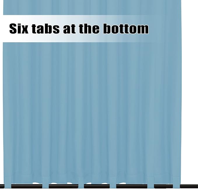 Easy-Going Outdoor Curtains for Patio 1 Panel, 150x84 inch, Sky Blue | - Image 4