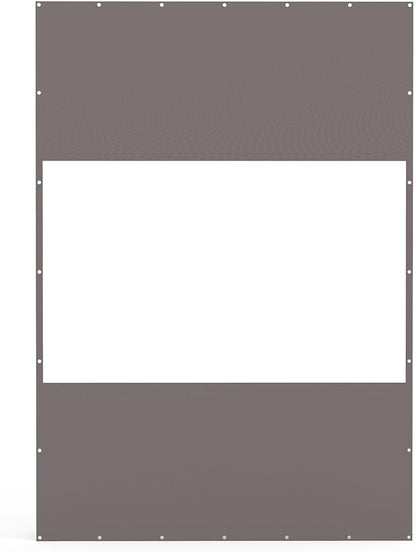 Domi Heavy Duty Outdoor Clear Panel Curtain, 18 oz Waterproof PVC Polyester Curtain, Weather Resistant & Tearproof for Patios, Gazebos, Pergolas, Privacy Screen (10'H x 7'W, Gray)