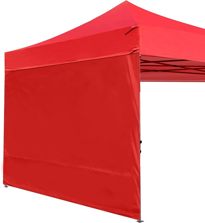 ABCCANOPY Instant Canopy SunWall 8x8 FT, 1 Pack Sidewall Only, No Frame or Top, Red