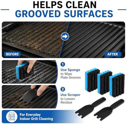 4PCS Grill Cleaning Sponge + 2PCS Scraper - Image 6