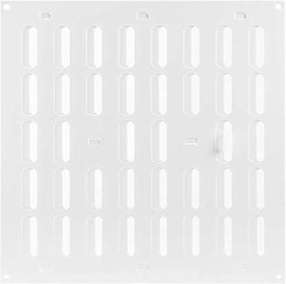 Vent Systems 12" x 12" Inch (Outer Dimensions) Metal Air Vent Grille - White Adjustable Register Vent Cover - Open/Close Air Supply Intake Wall Vent - Heating/Cooling Ceiling Grille for House, Garage