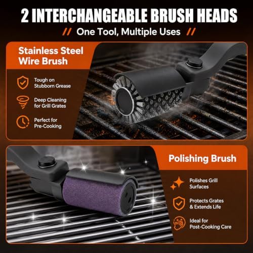 Upgraded Electric Grill Brush, Cordless Rechargeable Grill Cleaning Brush - Image 4