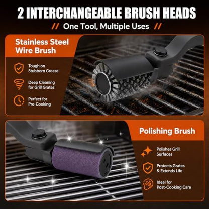 Upgraded Electric Grill Brush, Cordless Rechargeable Grill Cleaning Brush - Image 4