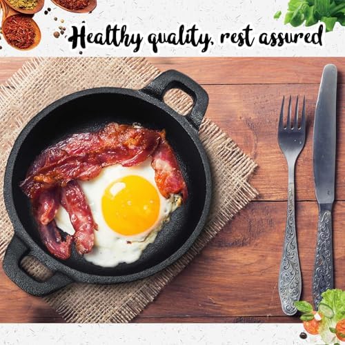 Ziliny 20 Pack Mini Cast Iron Skillets 5 x 5 x 1.3 Inch Pan Ramekin Set - Image 5