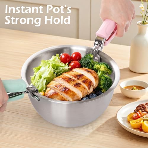 GeeRic Hot Plate Gripper 2 PCS, Anti-scald Bowl Clips Stainless Steel Hot Dish - Image 5