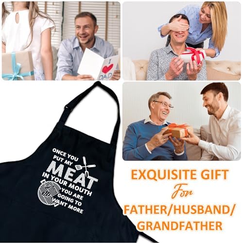 Funny Aprons For Men, Father's Fathers Day Kitchen Gifts For Dad Father Daddy - Image 5
