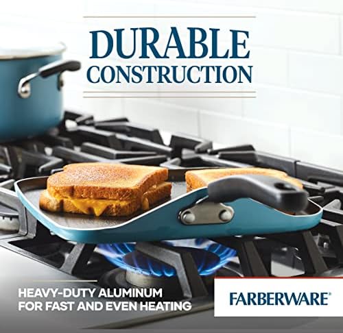 Farberware Cookstart DiamondMax Nonstick Square Grill Pan/Griddle, Dishwasher - Image 3