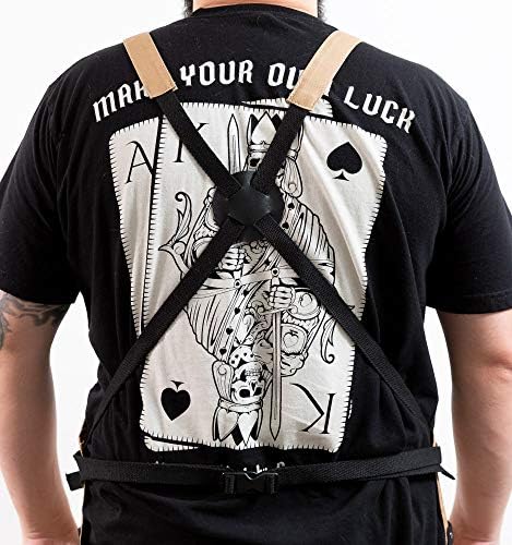 JayCee Apron for BBQ, Hobby and Workshop, 5 Pockets, Cross-Back, 2 Tool/Towel - Image 6