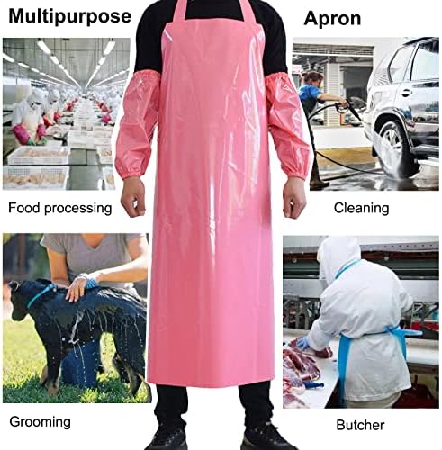 ELEBOX Waterproof Oil Proof Bib Apron Utility Apron Chemical Resistant Apron - Image 5