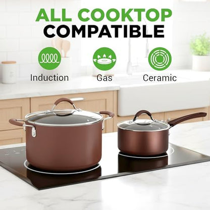 NutriChef Kitchenware Pots & Pans Set – High-qualified Basic Kitchen Cookware - Image 2