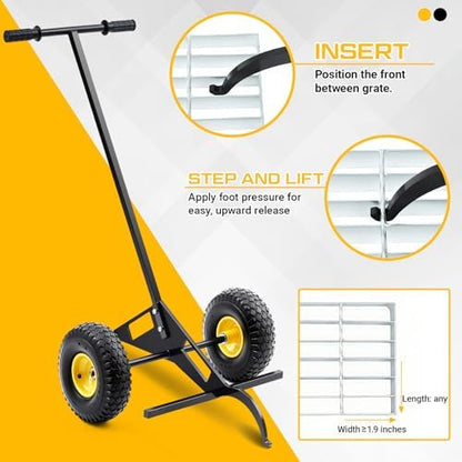 BBTO Grate Lifter Trolley Heavy Duty Grate Removal Tool - Image 2
